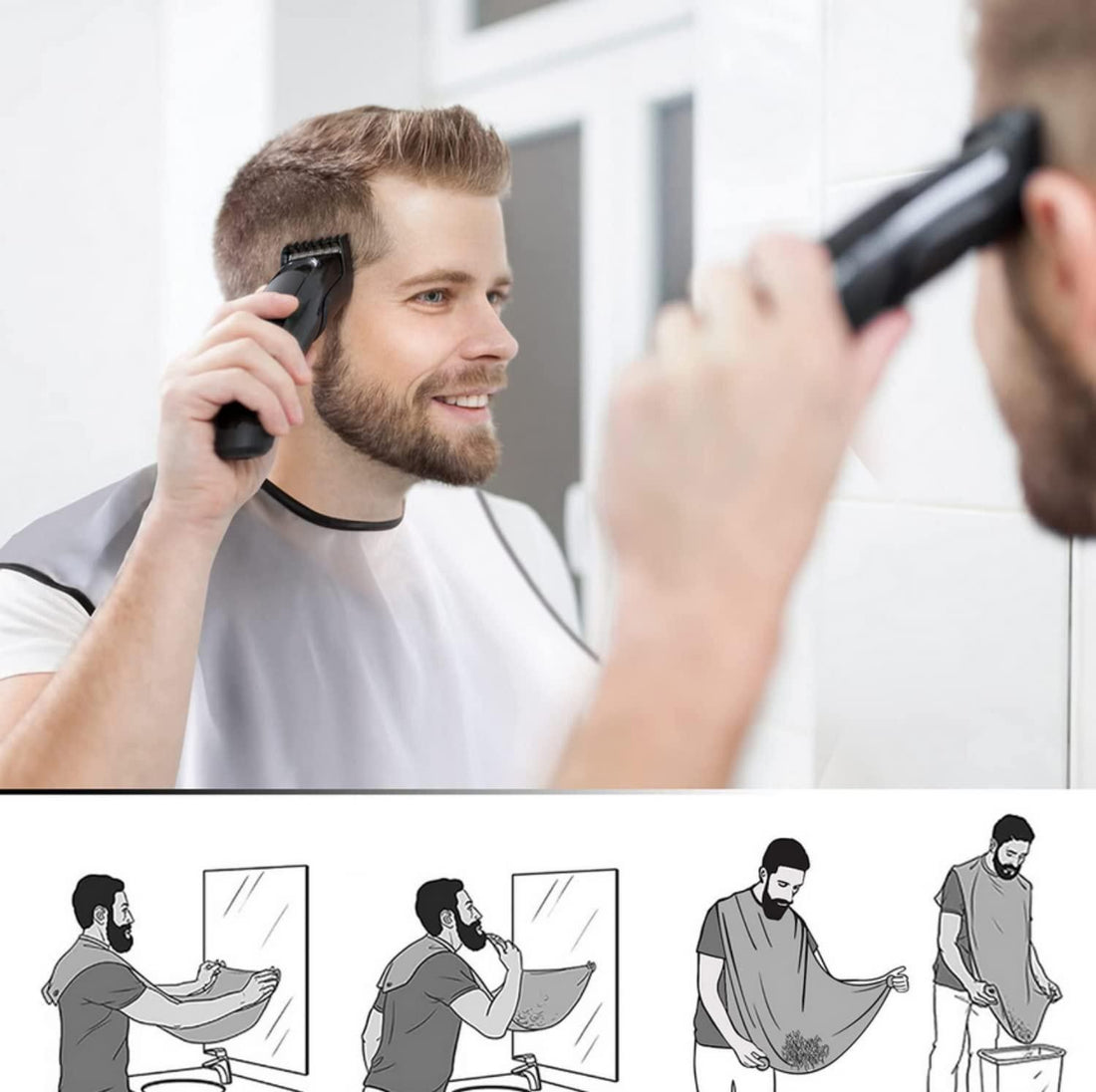 Male Beard Shaving Apron